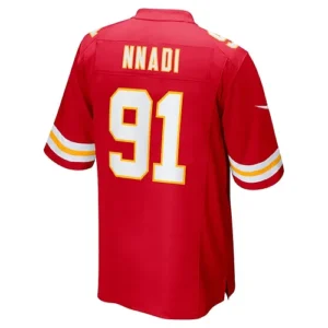 KC.Chiefs #91 Derrick Nnadi Red Game Jersey Stitched American Football Jerseys