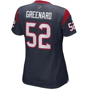 H.Texans #52 Jonathan Greenard Navy Game Jersey Stitched American Football Jerse