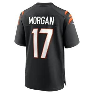 C.Bengals #17 Stanley Morgan Black Player Game Jersey Stitched American Football