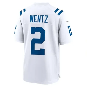 IN.Colts #2 Carson Wentz White Game Jersey Stitched American Football Jerseys