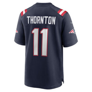 NE.Patriots #11 Tyquan Thornton Navy Game Player Jersey Stitched American Footba