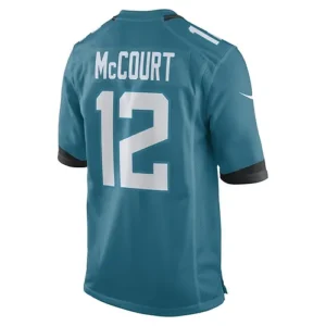 J.Jaguars #12 James McCourt Teal Game Player Jersey Stitched American Football J