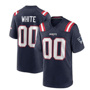 NE.Patriots #00 Keion White 2023 Draft Pick Game Jersey - Navy Stitched American