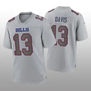 B.Bills #13 Gabriel Davis Gray Atmosphere Game Jersey Football Stitched American