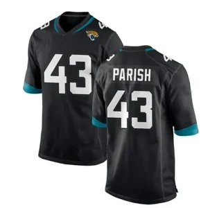 J.Jaguars #43 Derek Parish Game Jersey - Black Stitched American Football Jersey