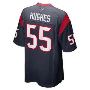 H.Texans #55 Jerry Hughes Navy Game Player Jersey Stitched American Football Jer