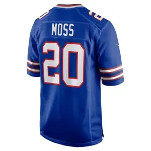 B.Bills #20 Zack Moss Royal Game Player Jersey American Stitched Football Jersey