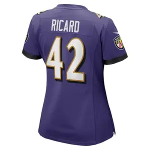 B.Ravens #42 Patrick Ricard Purple Game Jersey Stitched American Football Jersey