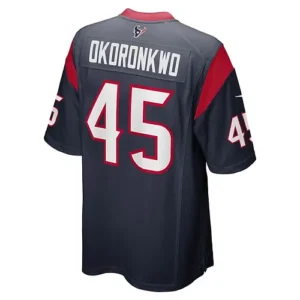 H.Texans #45 Ogbonnia Okoronkwo Navy Game Player Jersey Stitched American Footba