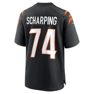 C.Bengals #74 Max Scharping Black Game Player Jersey Stitched American Football