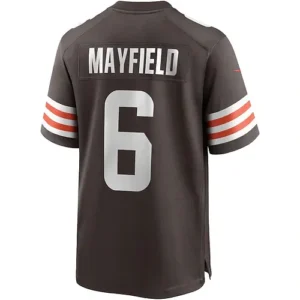 C.Browns #6 Baker Mayfield Brown Game Player Jersey Stitched American Football J