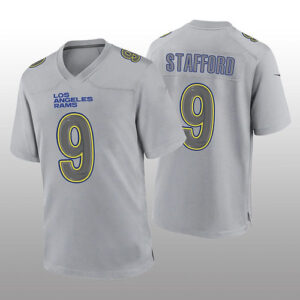 LA.Rams #9 Matthew Stafford Gray Atmosphere Fashion Game Jersey Stitched America