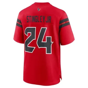 H.Texans #24 Derek Stingley Jr. Alternate Game Jersey - Red American Football Je