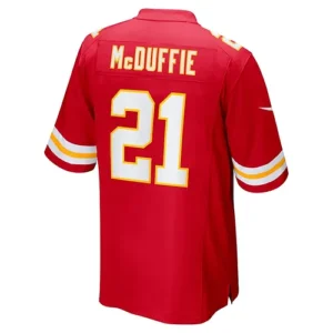 KC.Chiefs #21 Trent McDuffie Red Game Player Jersey Stitched American Football J