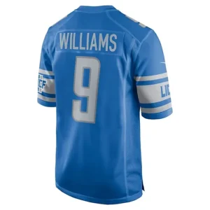 D.Lions #9 Jameson Williams Blue 2022 Draft First Round Pick Player Game Jersey