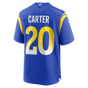 LA.Rams #20 TJ Carter Royal Game Player Jersey Stitched American Football Jersey