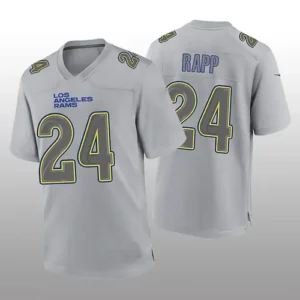 LA.Rams #24 Taylor Rapp Gray Atmosphere Game Jersey Stitched American Football J