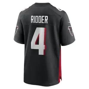 A.Falcons #4 Desmond Ridder Black 2022 Draft Pick Player Game Jersey Stitched Am