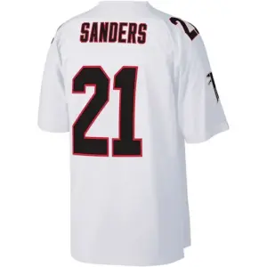 A.Falcons #21 Deion Sanders Mitchell & Ness White Big & Tall 1992 Retired Player