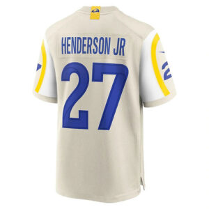 LA.Rams #27 Darrell Henderson Jr. Bone Player Game Jersey Stitched American Foot