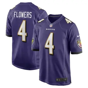 Men's Baltimore_Ravens Zay Flowers Purple 2023 NFL Draft First Round Pick Game J