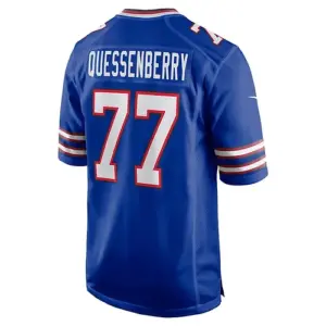 B.Bills #77 David Quessenberry Royal Game Player Jersey Stitched American Footba