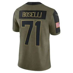 J.Jaguars #71 Tony Boselli Olive 2021 Salute To Service Retired Player Limited J