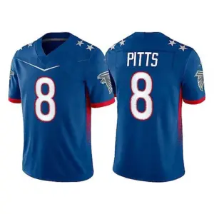 A.Falcons #8 Kyle Pitts 2022 Royal Pro Bowl Stitched Jersey American Football Je