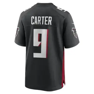 A.Falcons #9 Lorenzo Carter Black Game Player Jersey Stitched American Football