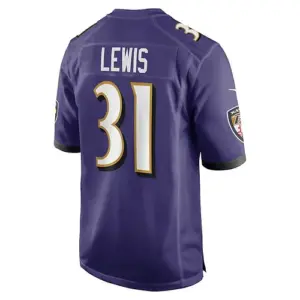 B.Ravens #31 Jamal Lewis Purple Retired Player Game Jerse Stitched American Foot