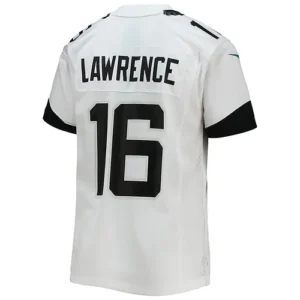 J.Jaguars #16 Trevor Lawrence White Game Jersey Stitched American Football Jerse