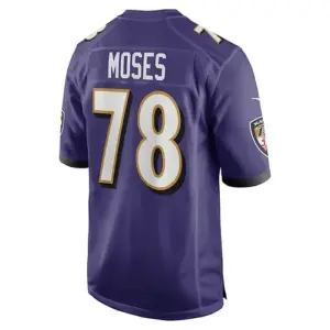 B.Ravens #78 Morgan Moses Purple Game Player Jersey Stitched American Football J