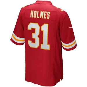 KC.Chiefs #31 Priest Holmes Red Game Retired Player Jersey Stitched American Foo