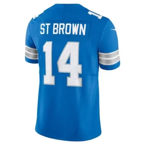 D.Lions #14 Amon-Ra St. Brown Vapor F.U.S.E. Limited Jersey - Blue American Foot