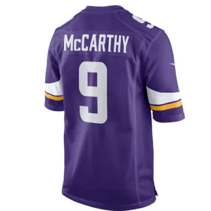 MN.Vikings #9 J.J. McCarthy 2024 Draft First Round Pick Player Game Jersey - Pu