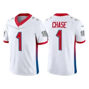 C.Bengals #1 Ja'Marr Chase 2022 White Pro Bowl Stitched Jersey American Football