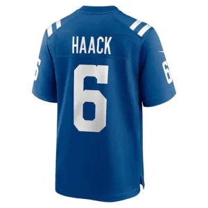 IN.Colts #6 Matt Haack Royal Game Player Jersey Stitched American Football Jerse