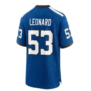 IN.Colts #53 Shaquille Leonard Indiana Nights Alternate Game Jersey - Royal Stit