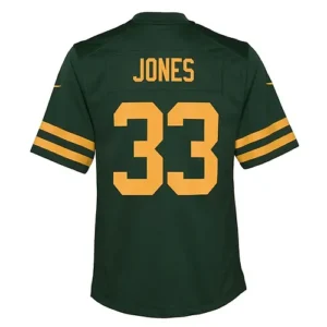 GB.Packers #33 Aaron Jones Green Alternate Game Player Jersey Stitched American