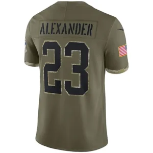 GB.Packers #23 Jaire Alexander Olive 2022 Salute To Service Limited Jersey Stitc