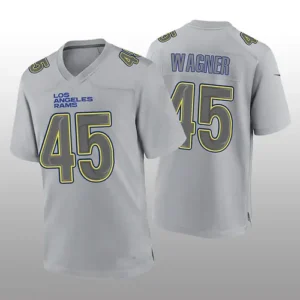 LA.Rams #45 Bobby Wagner Gray Atmosphere Game Jersey Stitched American Football