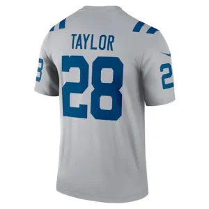 IN.Colts #28 Jonathan Taylor Gray Inverted Legend Jersey Stitched American Footb