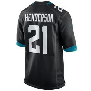 J.Jaguars #21 C.J. Henderson Black Game Jersey Stitched American Football Jersey