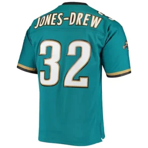 J.Jaguars #32 Maurice Jones-Drew Mitchell & Ness Teal Legacy Replica Jersey Stit