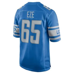 D.Lions #65 Obinna Eze Blue Player Game Jersey Stitched American Football Jersey