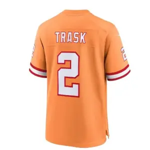 TB.Buccaneers #2 Kyle Trask Throwback Game Jersey - Orange Stitched American Foo