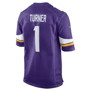 MN.Vikings #1 Dallas Turner 2024 Draft First Round Pick Player Game Jersey - Pur