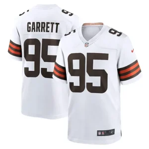 Men's Cleveland_Browns Myles Garrett White Away Game Jersey