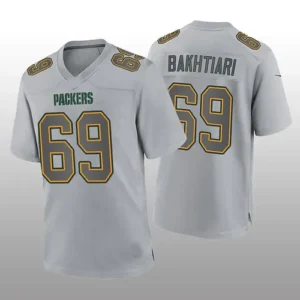 GB.Packers #69 David Bakhtiari Gray Atmosphere Game Jersey Stitched American Foo