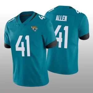 J.Jaguars #41 Josh Allen 2022 London Games Teal Vapor Limited Jersey Stitched Am